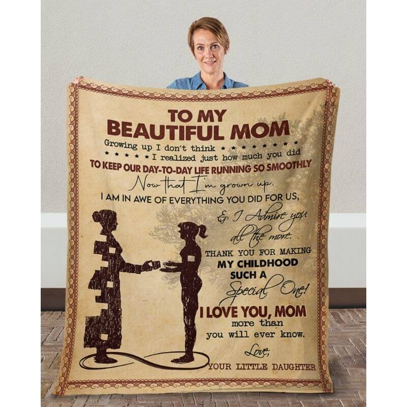 To My Mom - From Daughter  - A367 - Premium Blanket-Jolura