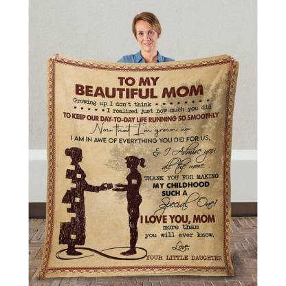 To My Mom - From Daughter  - A367 - Premium Blanket-Jolura