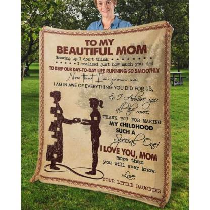 To My Mom - From Daughter  - A367 - Premium Blanket-Jolura