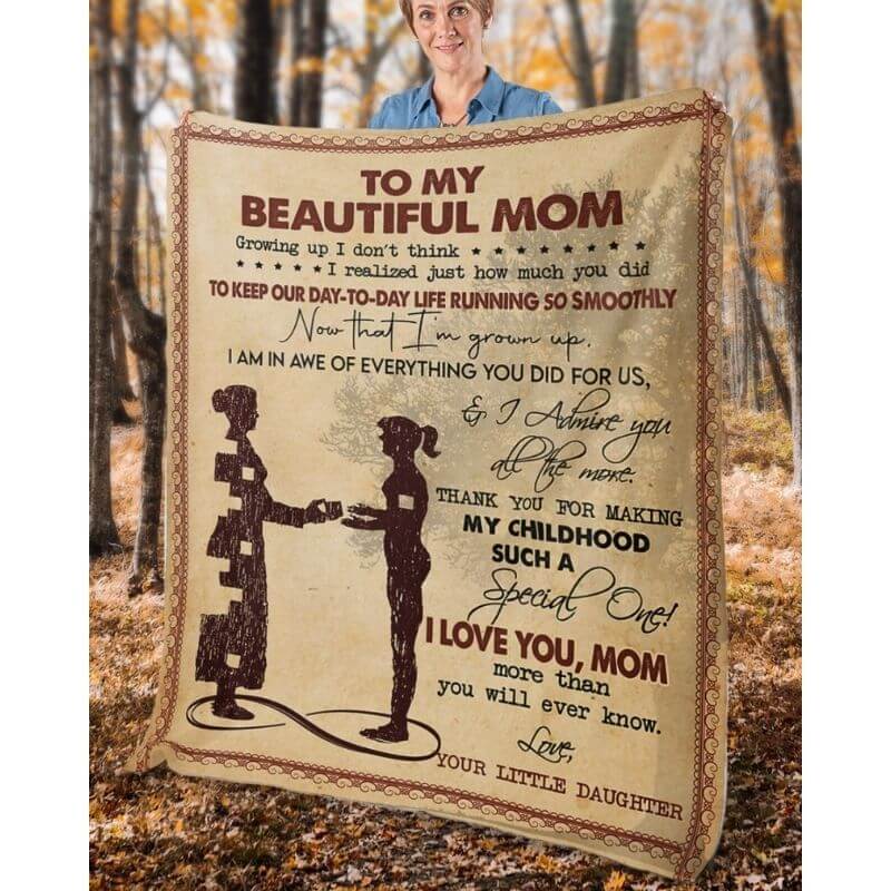 To My Mom - From Daughter  - A367 - Premium Blanket-Jolura