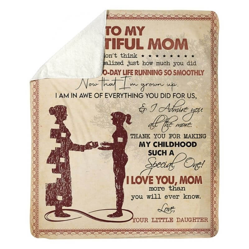 To My Mom - From Daughter  - A367 - Premium Blanket-Jolura
