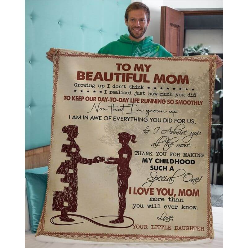 To My Mom - From Daughter  - A367 - Premium Blanket-Jolura