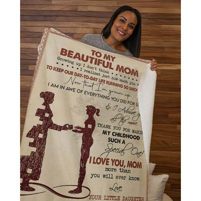 To My Mom - From Daughter  - A367 - Premium Blanket-Jolura