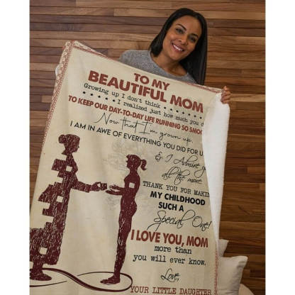 To My Mom - From Daughter  - A367 - Premium Blanket-Jolura