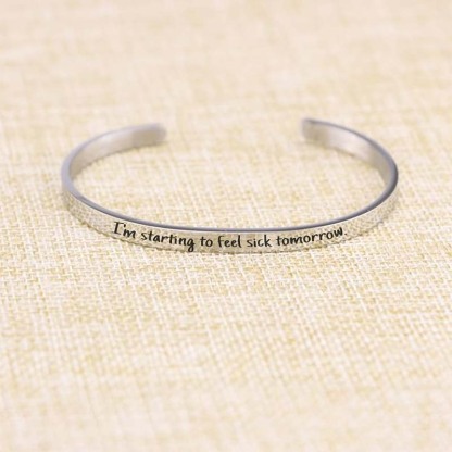 Sarcastic Souls Work Mood Engraved Bracelets-Jolura
