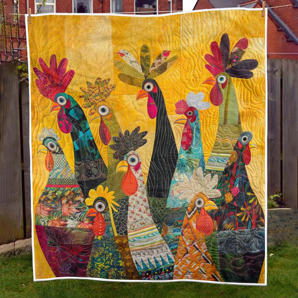 Sunrise Roosters Blanket - H142 - Premium Blanket-Jolura