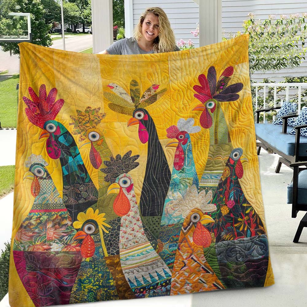 Sunrise Roosters Blanket - H142 - Premium Blanket-Jolura