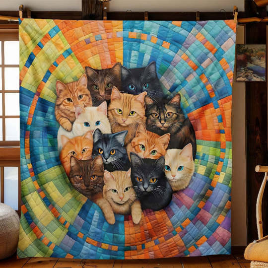 Whirling Cats Dream Blanket H193 Premium Blanket
