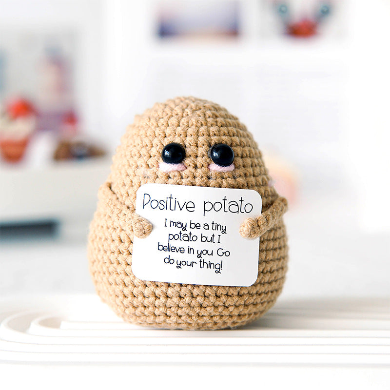 Handmade Emotional Support Gift - Positive Potato - Light Brown-Jolura