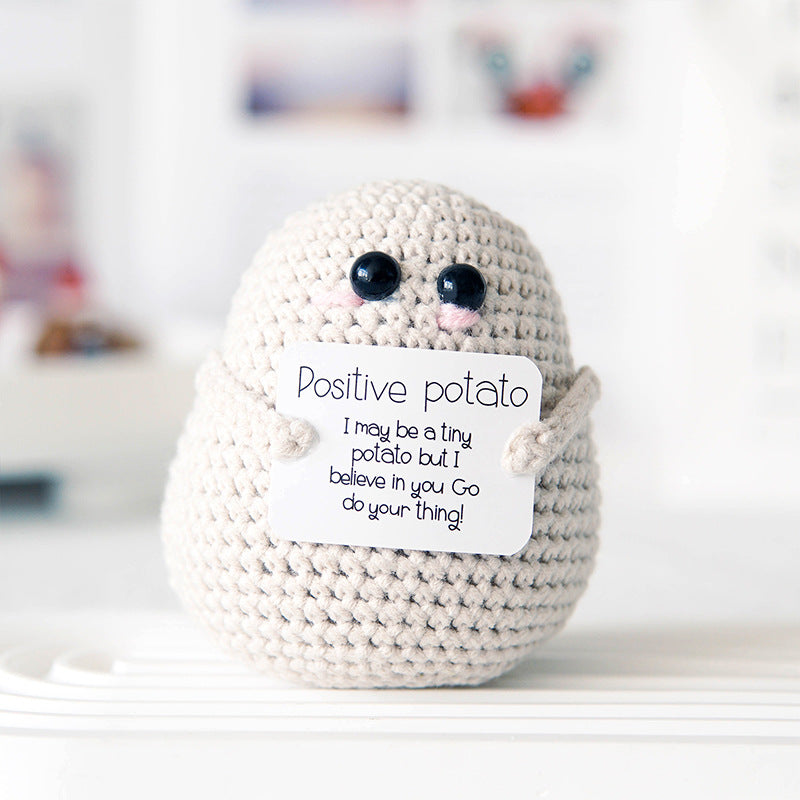 Handmade Emotional Support Gift - Positive Potato - White-Jolura