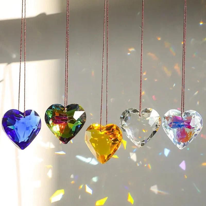 Hanging Heart Suncatcher Prism Crafts-Jolura