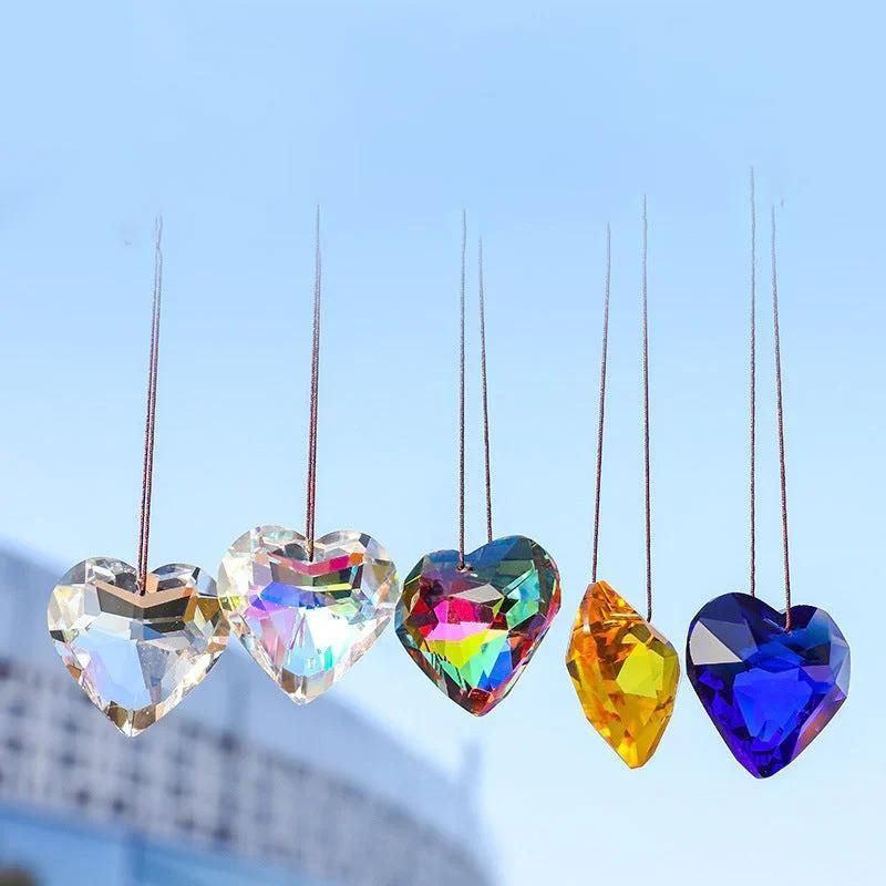 Hanging Heart Suncatcher Prism Crafts-Jolura