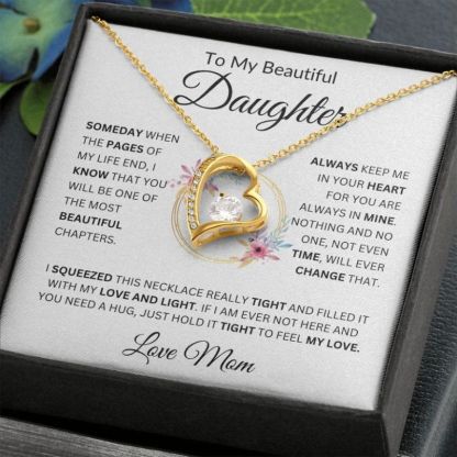 To My Beautiful Daughter - Always Keep Me in Your Heart - Forever Love Necklace-Jolura