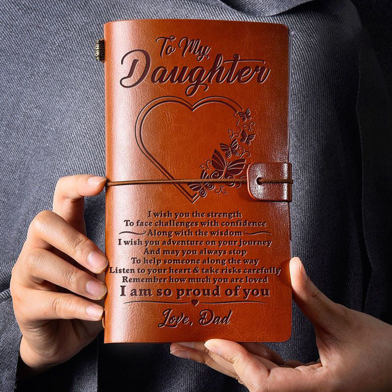 Dad To Daughter - I Am So Proud Of You - Vintage Journal Notebook-Jolura