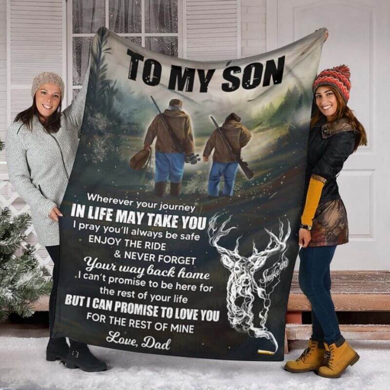 To My Son - From Dad - B101- Premium Blanket-Jolura
