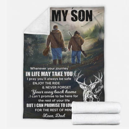 To My Son - From Dad - B101- Premium Blanket-Jolura