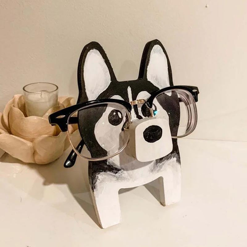 Handmade Glasses Stand F250 Lovely Husky-Jolura