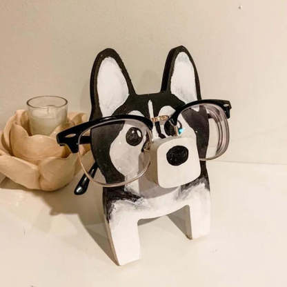 Handmade Glasses Stand F250 Lovely Husky-Jolura
