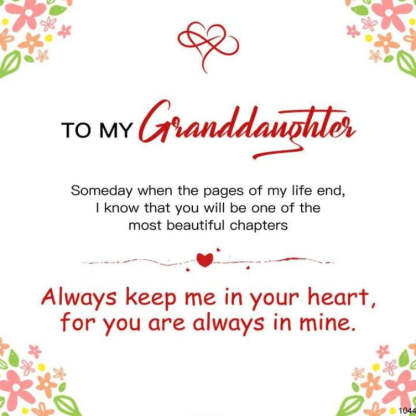 To My Granddaughter - Always Keep Me in Your Heart - Infinity Bracelet-Jolura