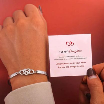 To My Daughter - Always Keep Me in Your Heart - Infinity Bracelet-Jolura