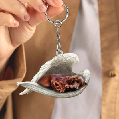 Sleeping Angel Acrylic Keychain Irish Setter SA071-Jolura