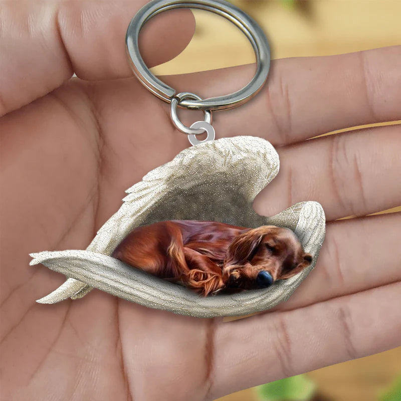 Sleeping Angel Acrylic Keychain Irish Setter SA071-Jolura