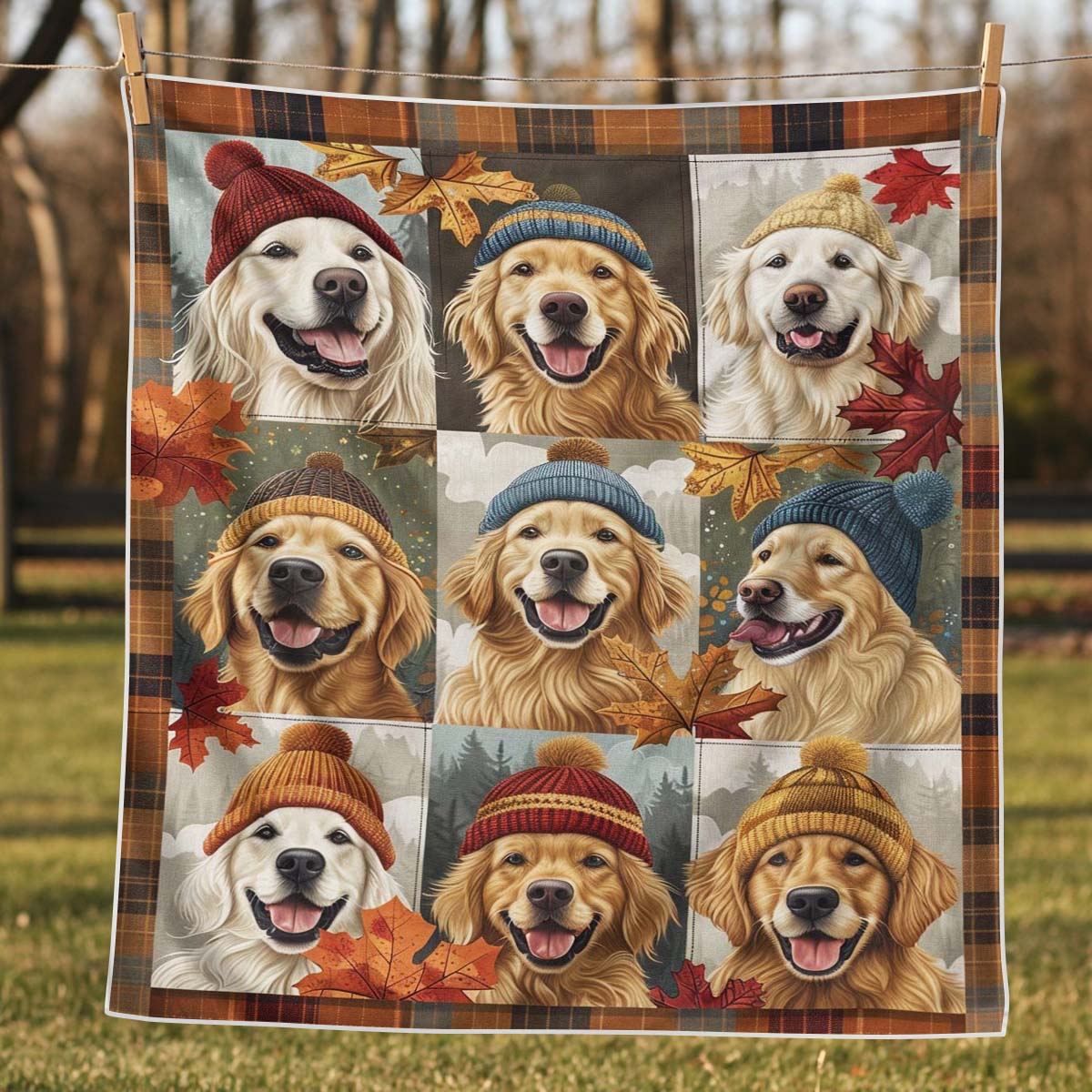 Autumn Golden Blanket - J073 - Premium Blanket