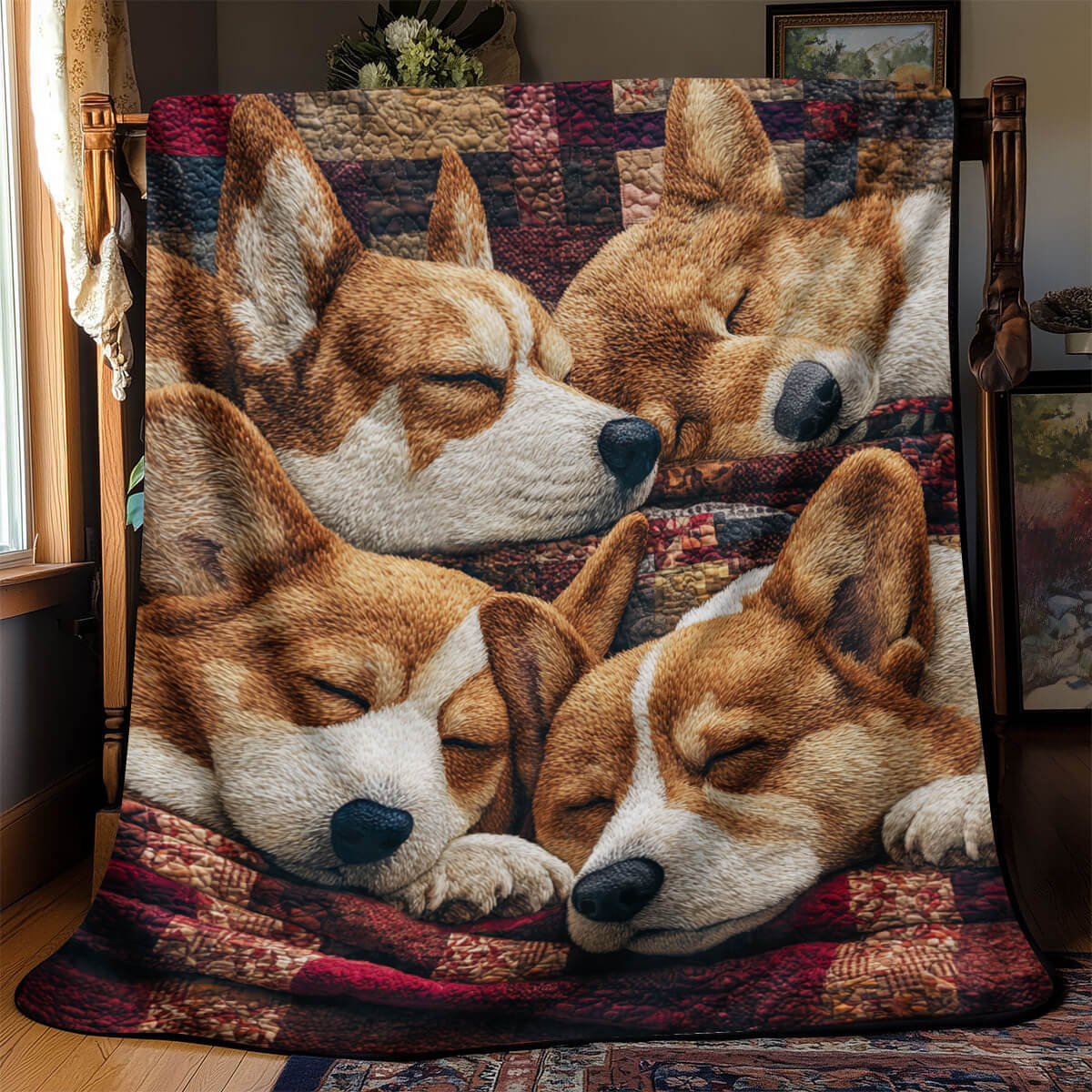 Sleeping Corgi Blanket - J080 - Premium Blanket