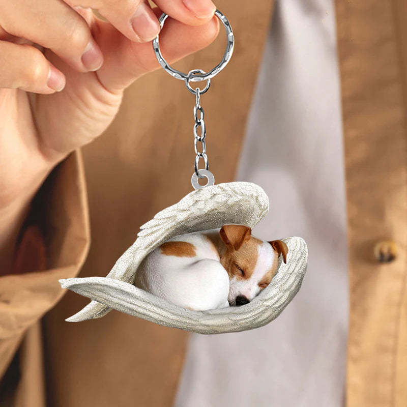 Sleeping Angel Acrylic Keychain Jack Russell Terrier SA039-Jolura
