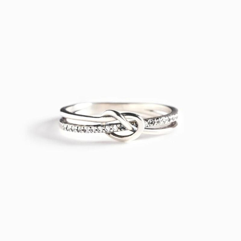Mother & Daughter 👩👧 Bond Double Band Knot Ring💕-Jolura