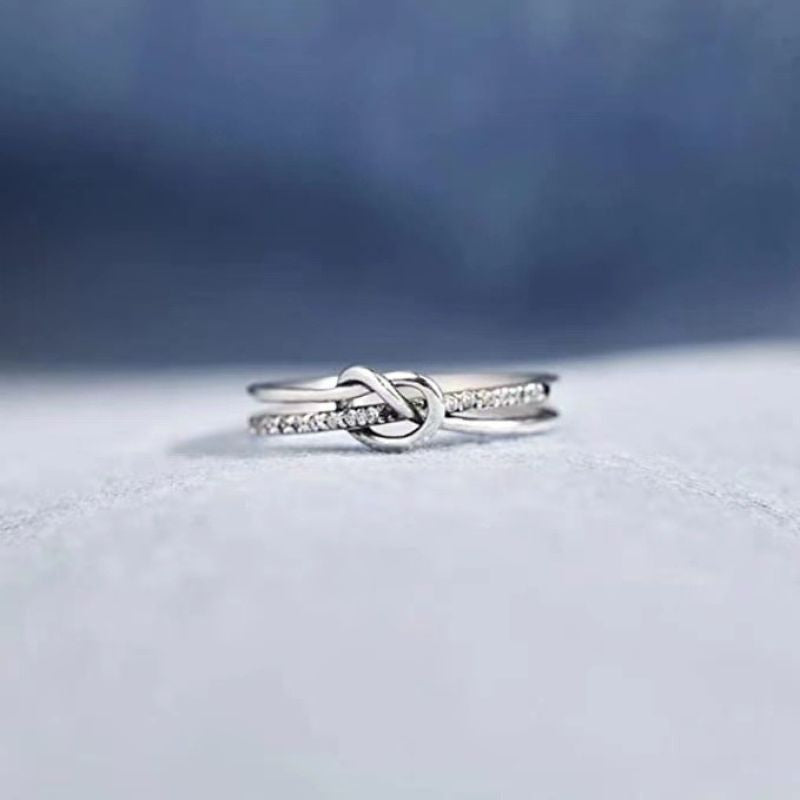 Mother & Daughter 👩👧 Bond Double Band Knot Ring💕-Jolura