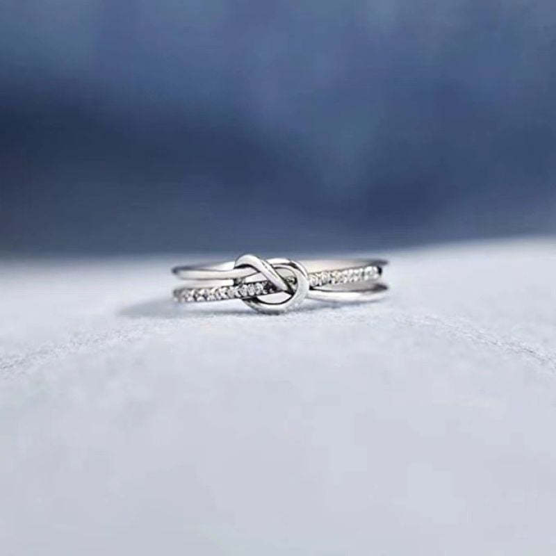 Mother & Daughter 👩👧 Bond Double Band Knot Ring💕-Jolura