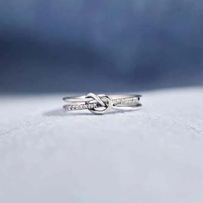 Mother & Daughter 👩👧 Bond Double Band Knot Ring💕-Jolura
