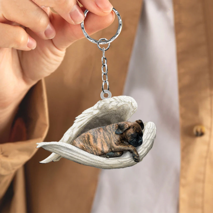 Sleeping Angel Acrylic Keychain Brindle Boxer SA154-Jolura