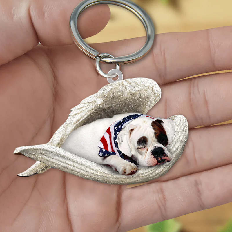 Sleeping Angel Acrylic Keychain America Bulldog SA156-Jolura