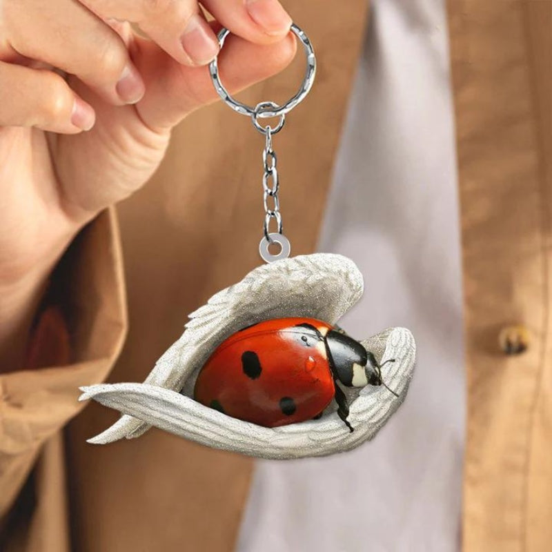 Sleeping Angel Acrylic Keychain Ladybugs SA226-Jolura