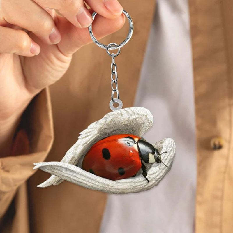 Sleeping Angel Acrylic Keychain Ladybugs SA226-Jolura