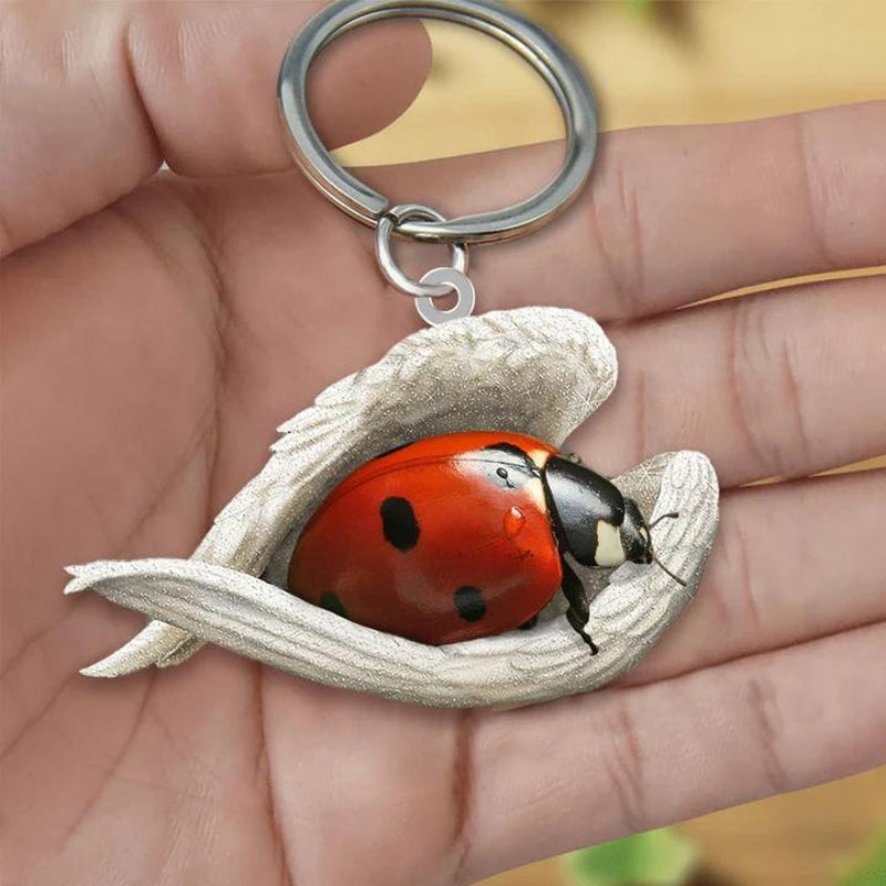 Sleeping Angel Acrylic Keychain Ladybugs SA226-Jolura