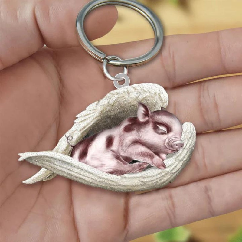 Sleeping Angel Acrylic Keychain Pig SA241-Jolura
