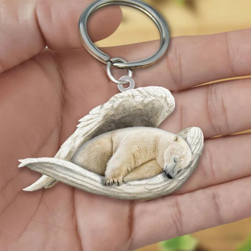 Sleeping Angel Acrylic Keychain Polar Bear SA242-Jolura