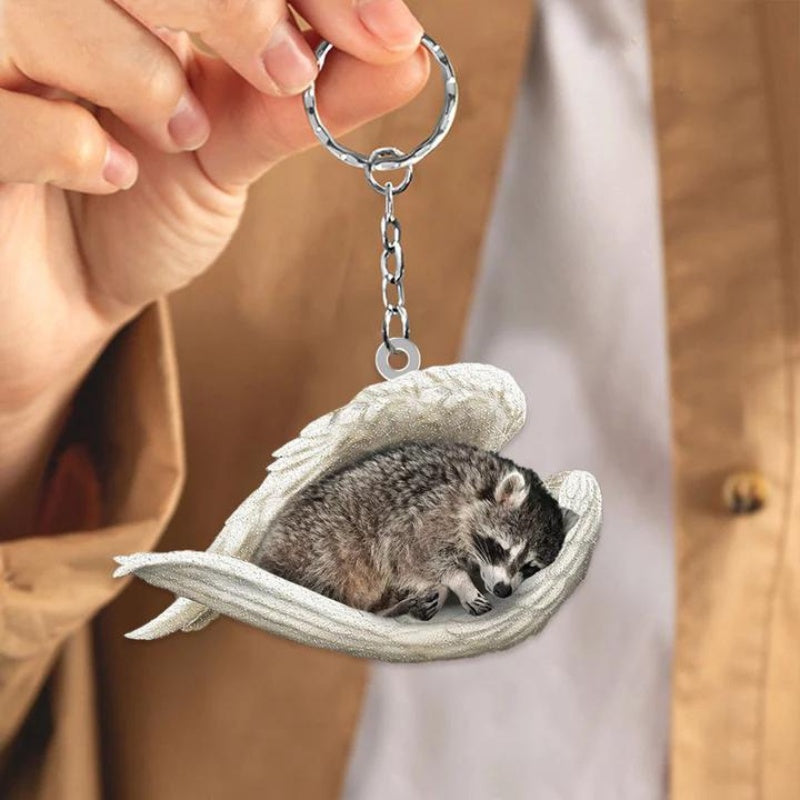 Sleeping Angel Acrylic Keychain Raccoon SA245-Jolura