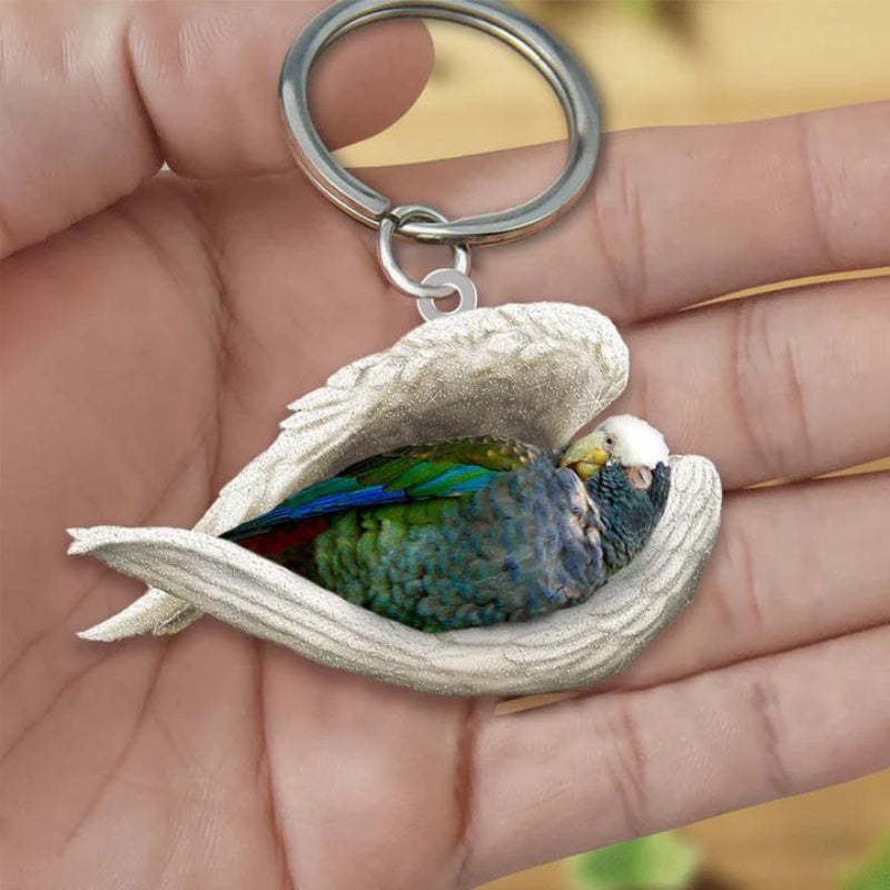 Sleeping Angel Acrylic Keychain White Capped Pionus SA256-Jolura