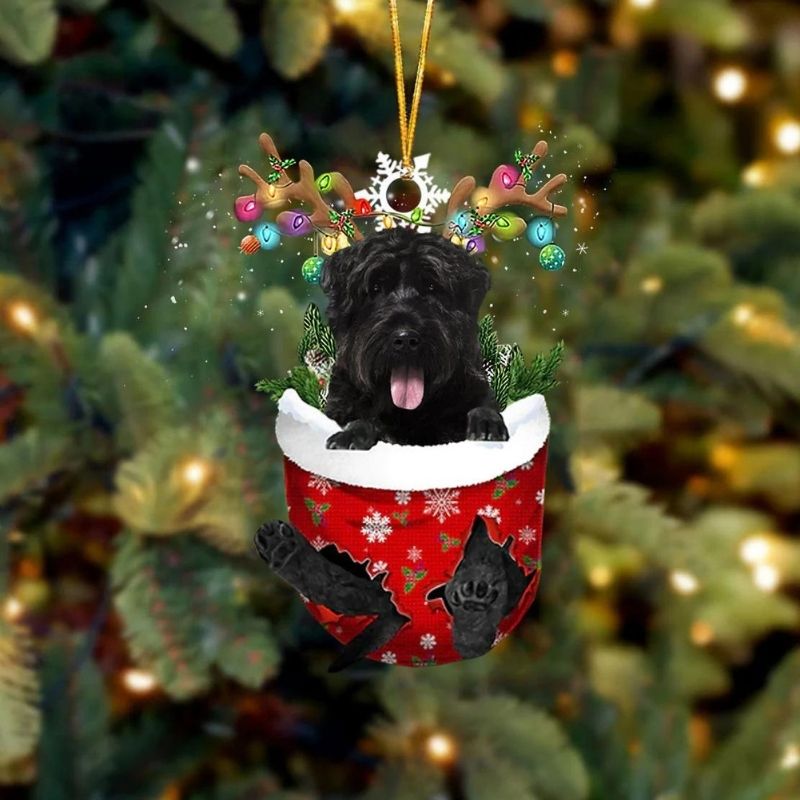 Bouvier des Flandres In Snow Pocket Christmas Ornament SP120-Jolura