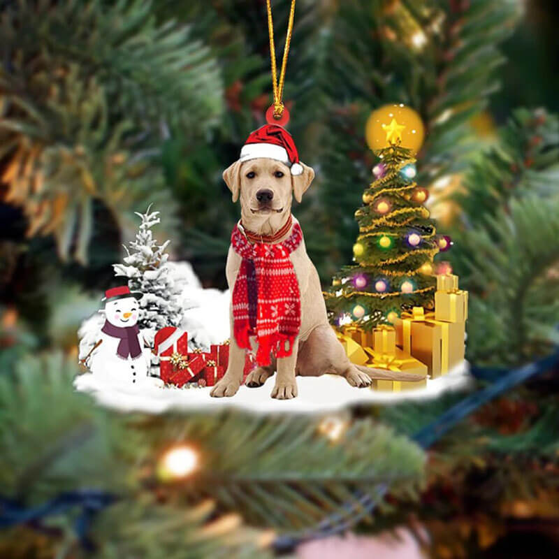 Yellow Labrador Retriever Christmas Ornament SM003-Jolura