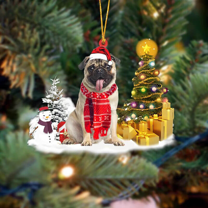 Pug Christmas Ornament SM009-Jolura