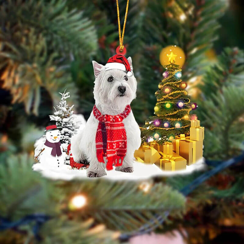 West Highland White Terrier Christmas Ornament SM018-Jolura