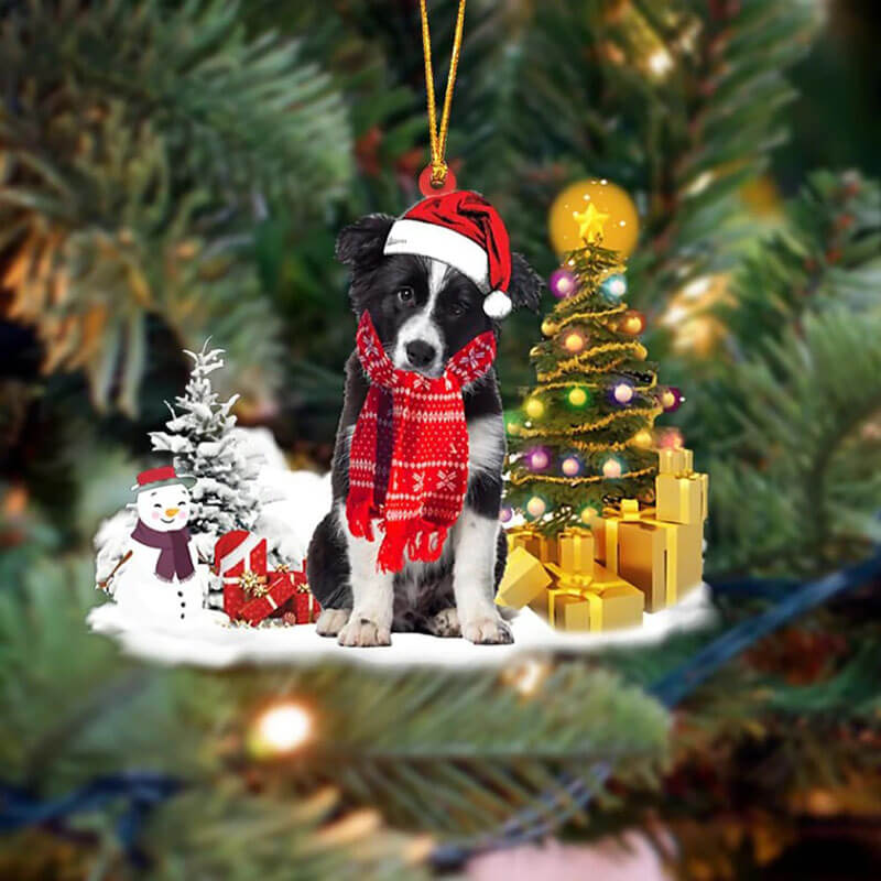 Border Collie Christmas Ornament SM019-Jolura
