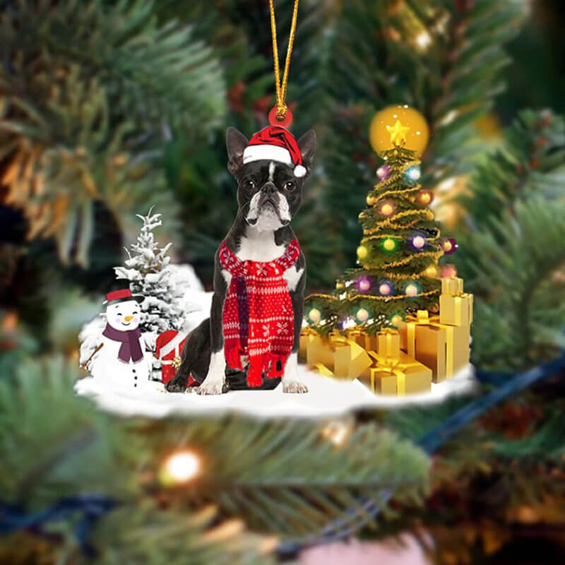 Boston Terrier Christmas Ornament SM020-Jolura