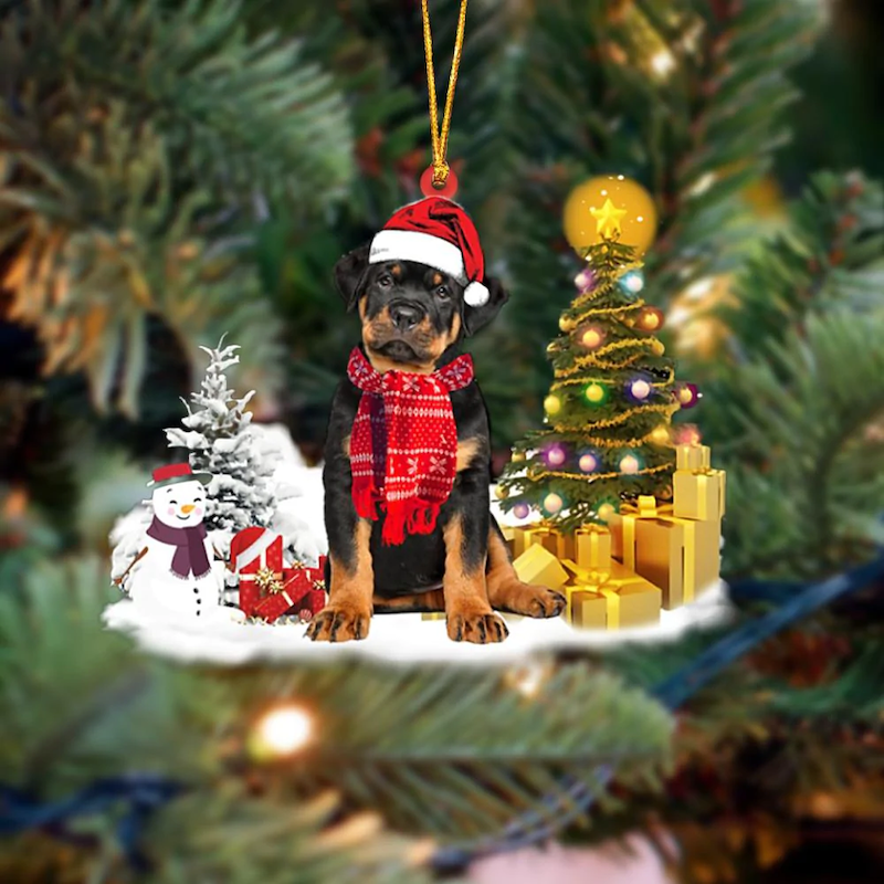 Rottweiler Christmas Ornament SM026-Jolura