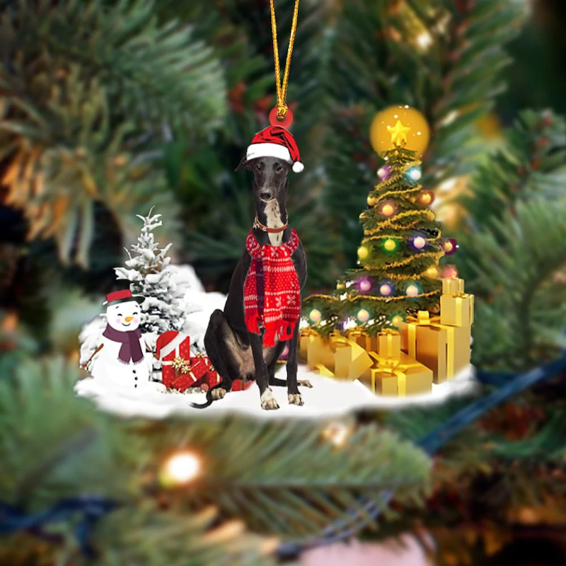 Greyhound Christmas Ornament SM032-Jolura